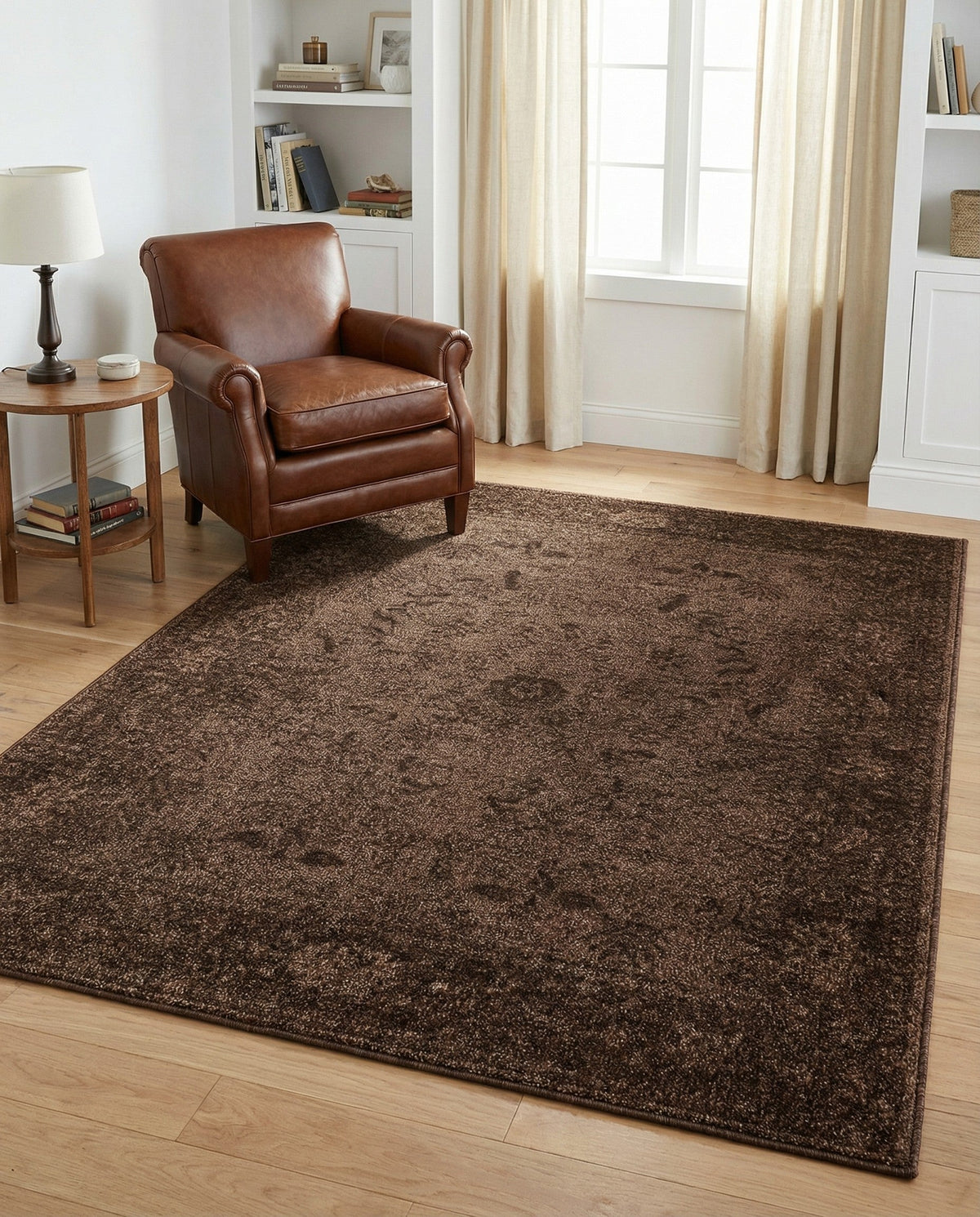 Horizon Collection Area Rug -  Apex (Brown) Rectangle Brown  lifestyle 11