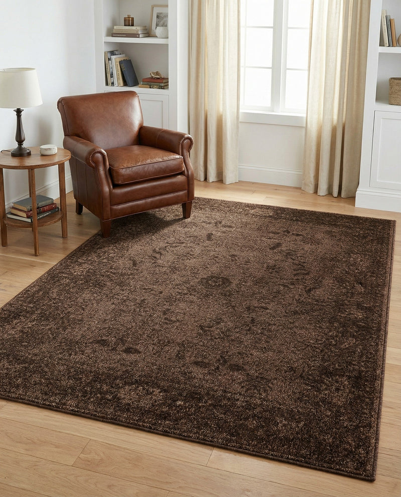 Horizon Collection Area Rug -  Apex (Brown) Rectangle Brown  lifestyle 11