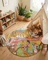 Wonder Tykes Collection Area Rug -  Groove Round Multi  lifestyle 49