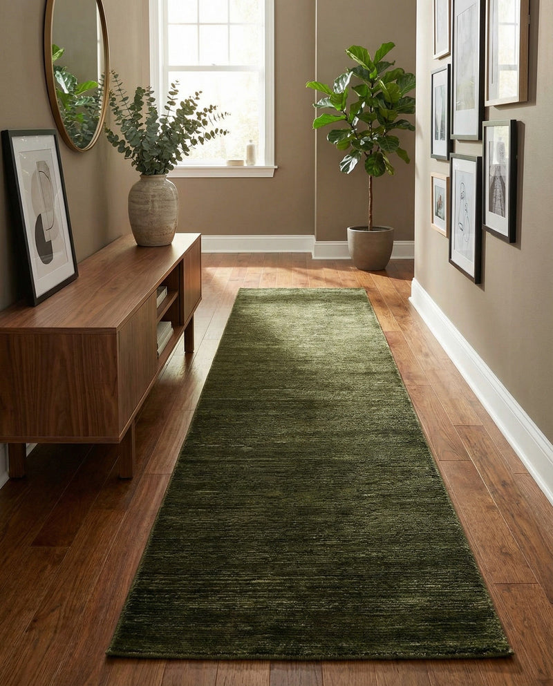 Bloomsbury Elegance Collection Area Rug -  Kensington (Green) Runner Green  lifestyle 70