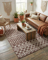 Geo Garden Lattice Collection Area Rug -  Andalusia Rectangle Dusty Rose  lifestyle 12
