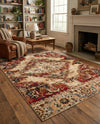 Neptune Elegance Collection Area Rug -  Naiad Rectangle Burgundy Beige  lifestyle 7