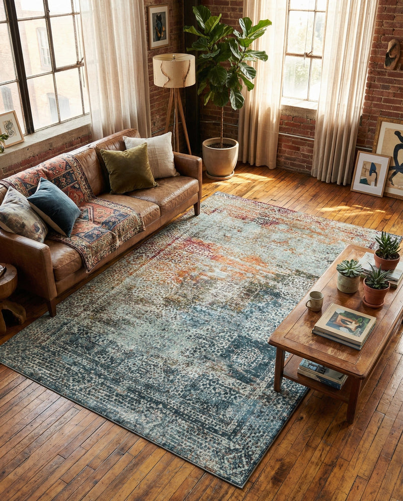 Caribbean Breeze Collection Area Rug -  Yucatan Rectangle Multi  lifestyle 9