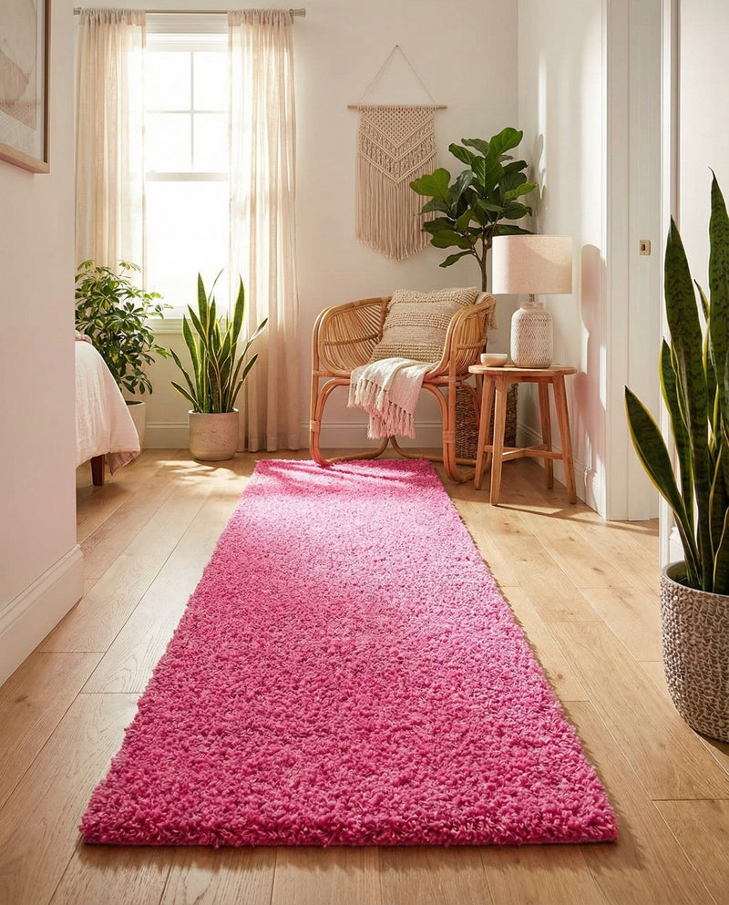 Plush Oasis Collection Area Rug - Serenity (Taffy Pink) Runner Taffy Pink  lifestyle 91