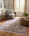 Rustic Charm Revival Collection Area Rug - Farmstead Rectangle Purple  lifestyle 57
