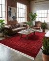 Samarkand Elegance Collection Area Rug -  Ark Rectangle Red  lifestyle 18