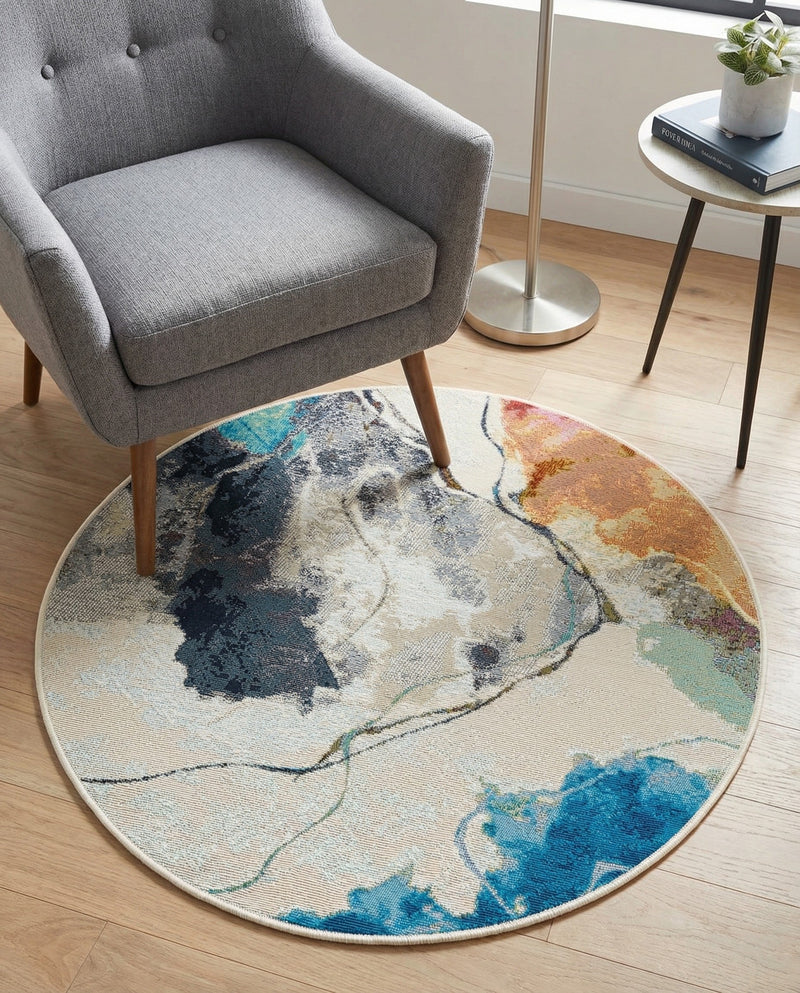 Urban Terrace Collection Area Rug -  Arbor Round Multi  lifestyle 51