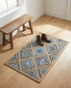Woven Seaside Jute Collection Area Rug - Marina Rectangle Blue  lifestyle 30