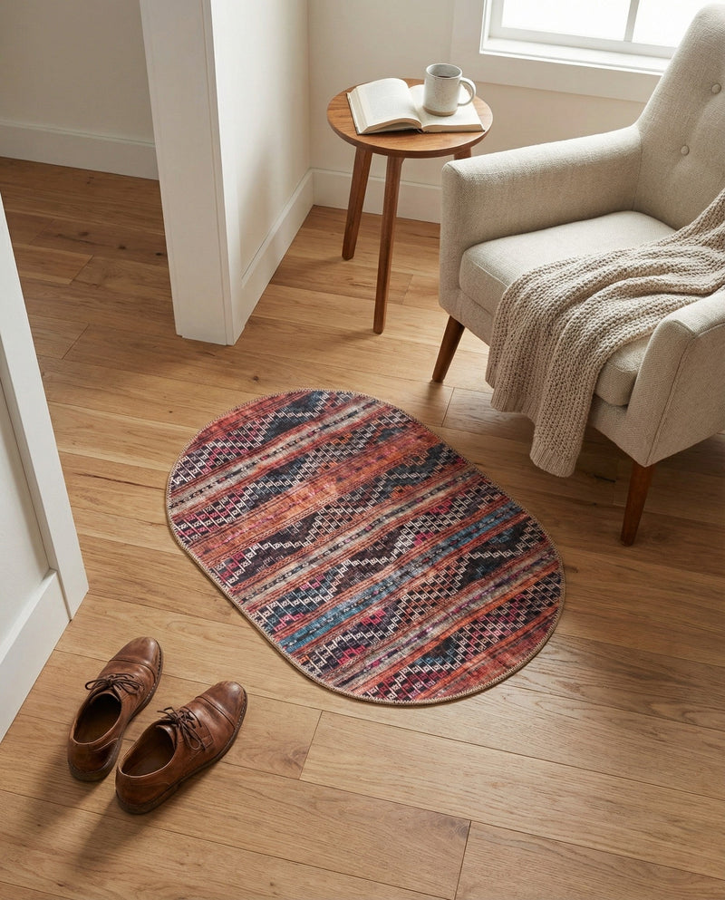 Heritage Elegance Collection Area Rug -  Monticello Oval Multi  lifestyle 51
