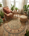 Jaipur Elegance Collection Area Rug -  City Round Light Green  lifestyle 57