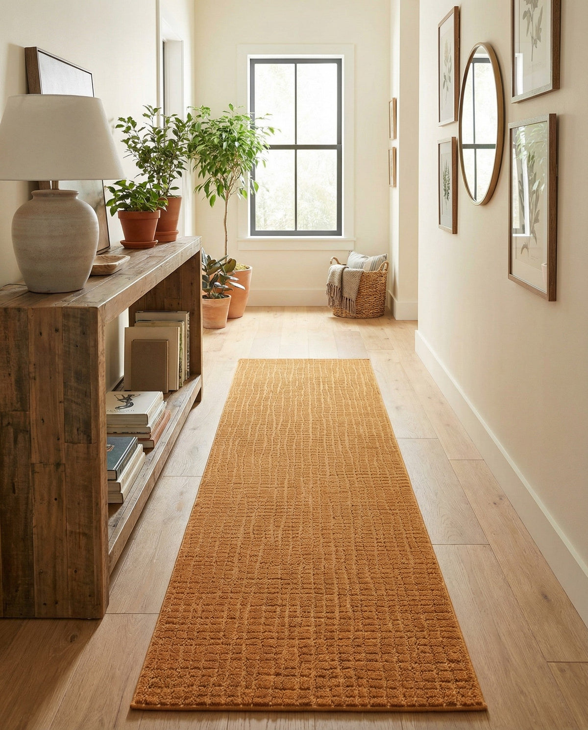 Haven Tapestry Collection Area Rug - WhisperingFalls Runner Goldenrod Glow  lifestyle 101