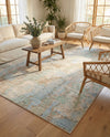 Lagoon Oasis Collection Area Rug -  Seagrass Rectangle Teal  lifestyle 45
