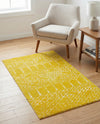 Marrakesh Lattice Collection Area Rug - Casablanca (Yellow) Rectangle Yellow  lifestyle 15