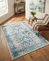Laguna Sands Collection Area Rug -  Venice Rectangle Aqua Green  lifestyle 44