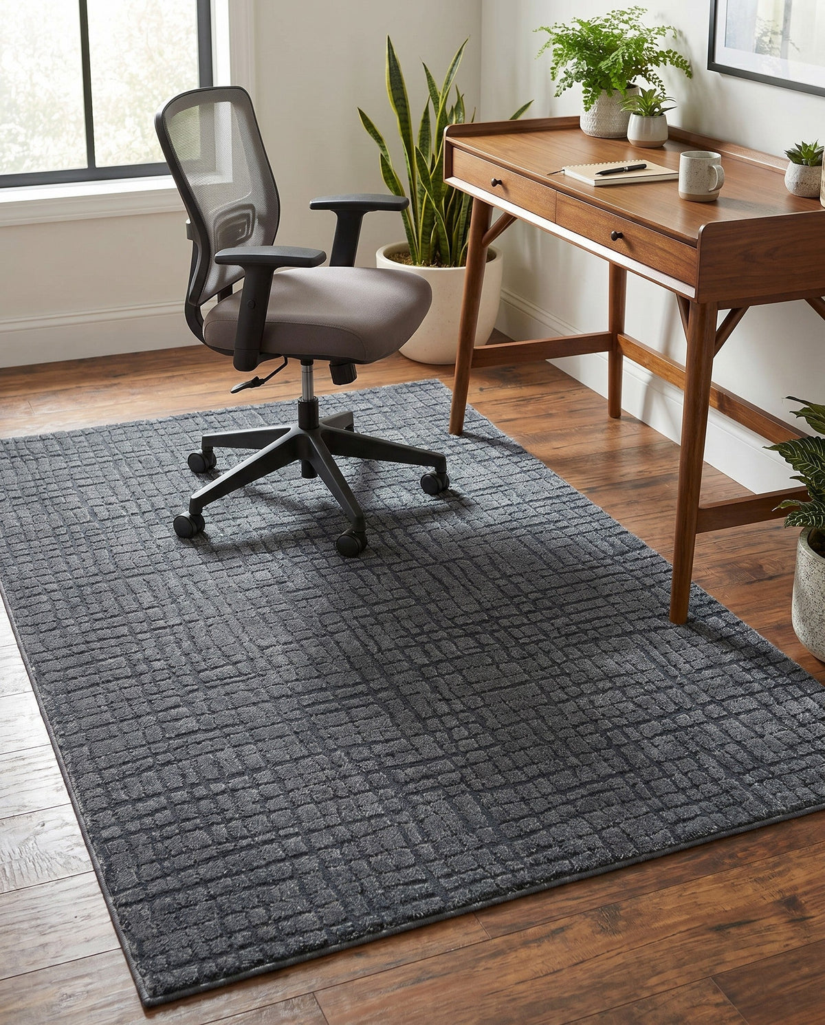 Haven Tapestry Collection Area Rug - WhisperingFalls Rectangle Serenity Blue  lifestyle 27