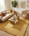 Alpine Plush Collection Area Rug - Verbier Rectangle Yellow  lifestyle 34