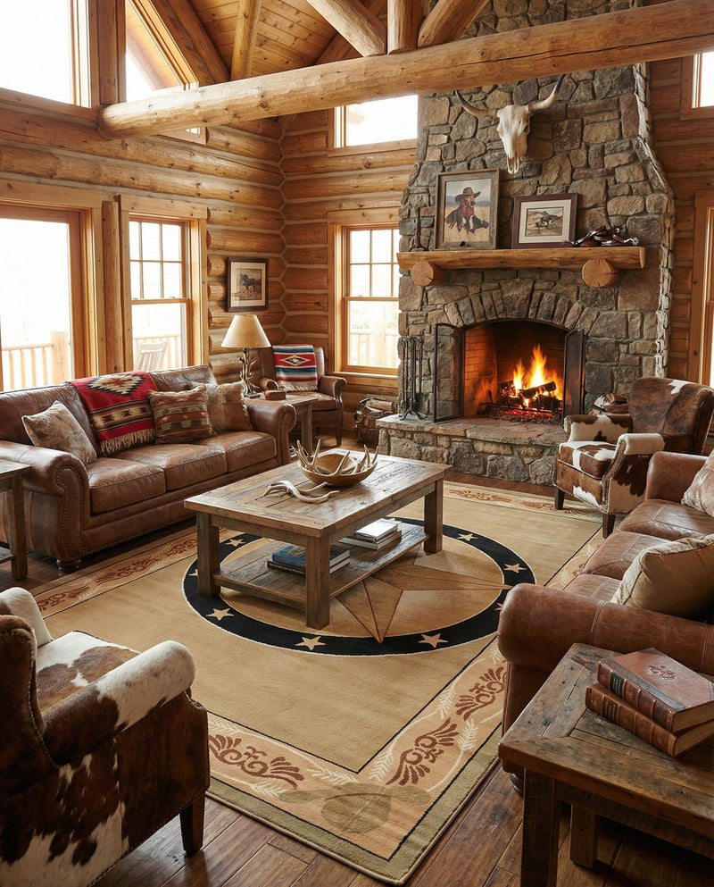 Frontier Trails Collection Area Rug - Redwood Rectangle Green  lifestyle 43
