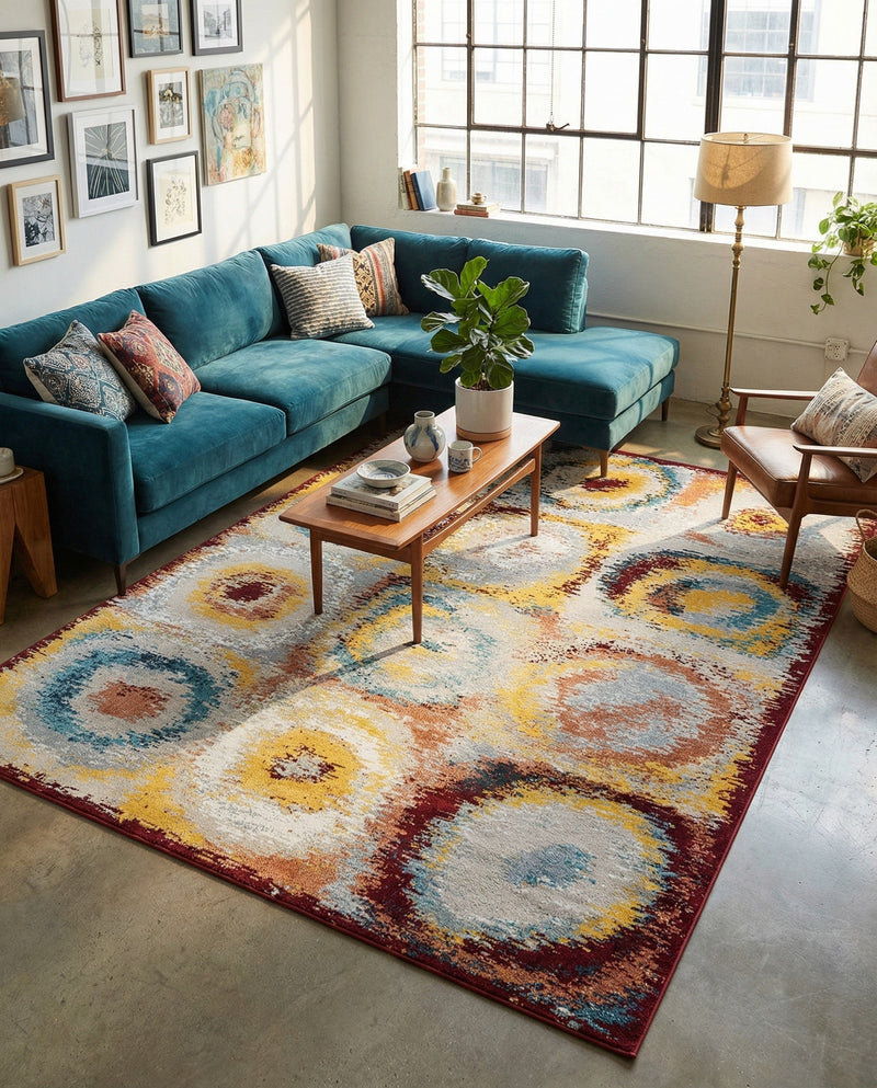 Aegean Elegance Washables Collection Area Rug -  Rhodes Rectangle Multi  lifestyle 27