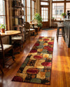 Bistro Lounge Collection Area Rug -  Cappuccino Runner Multi  lifestyle 46
