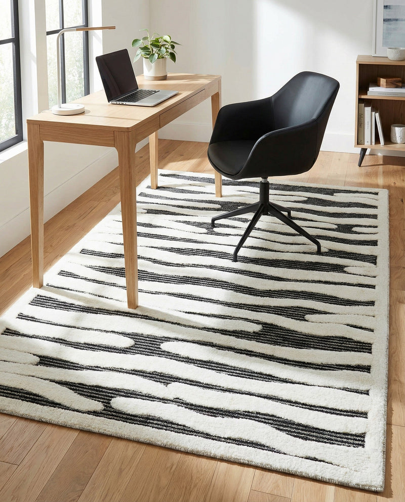Monochrome Collection Area Rug - Slate Rectangle Gray  lifestyle 29