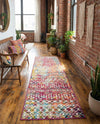 Mediterranean Lattice Collection Area Rug - Santorini (Multi) Runner Multi  lifestyle 65