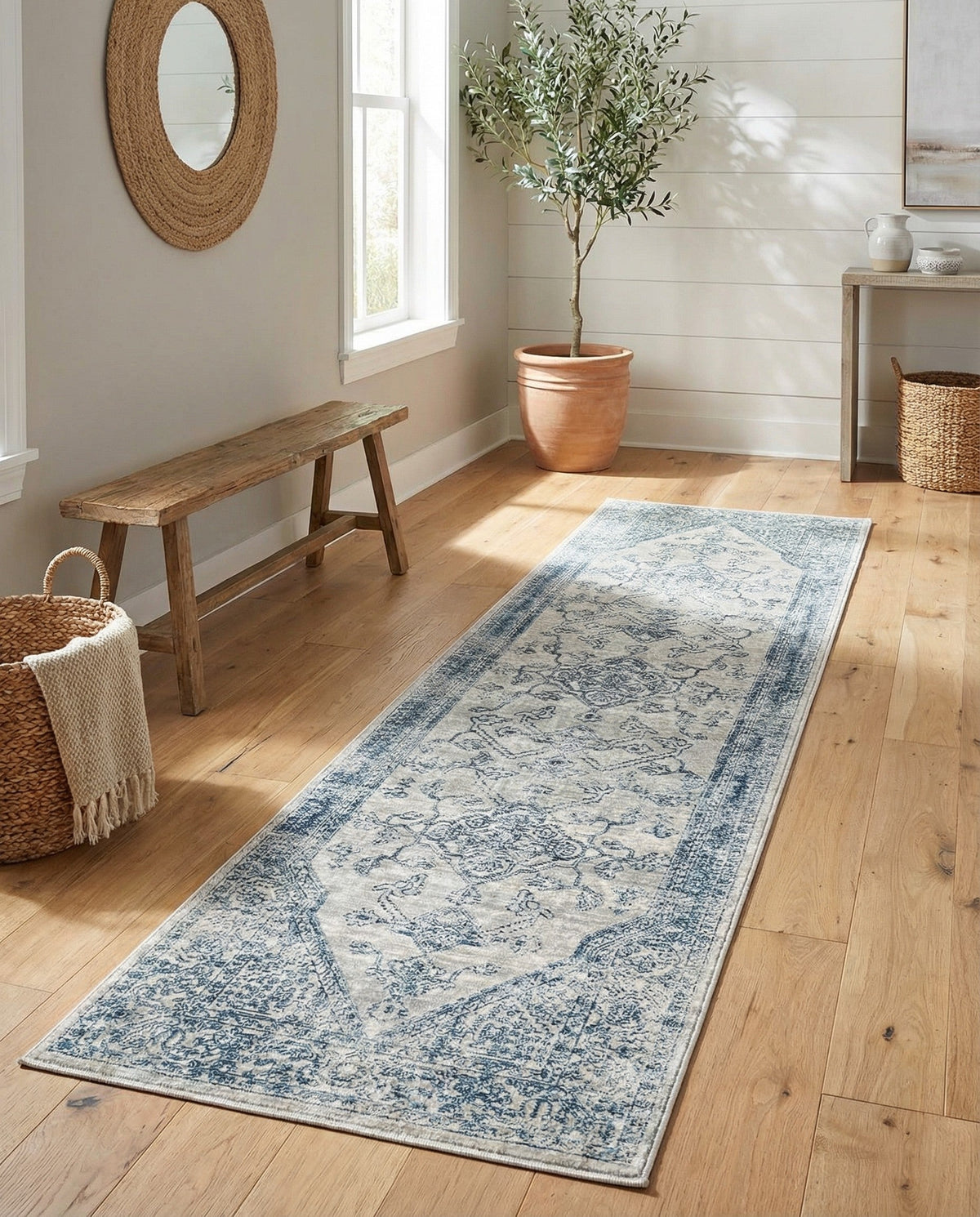 Coastal Haven Collection Area Rug -  Marina Runner Gray  lifestyle 156