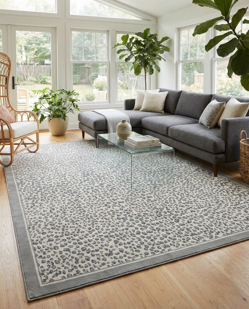 Savannah Sojourn Collection Area Rug - Serengeti Rectangle Gray  lifestyle 44