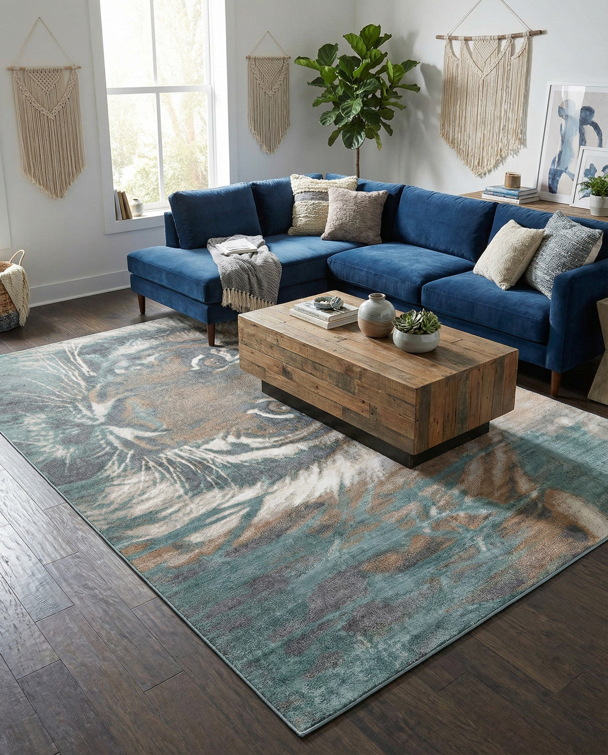 Savannah Sojourn Collection Area Rug -  Okavango Rectangle Multi  lifestyle 11