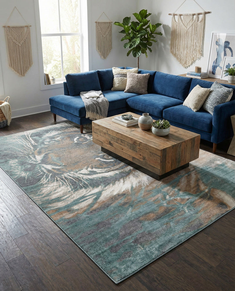 Savannah Sojourn Collection Area Rug -  Okavango Rectangle Multi  lifestyle 11
