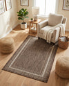 Terrace Fringe Collection Area Rug - Veranda (Brown) Rectangle Brown  lifestyle 43