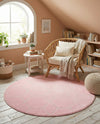 Trellis Mosaic Collection Area Rug - Arborville (Light Pink) Round Light Pink  lifestyle 69