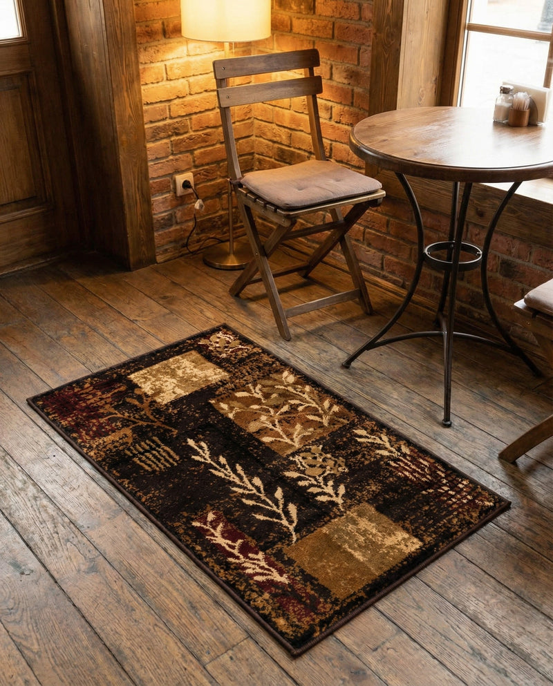 Bistro Lounge Collection Area Rug -  Affogato Rectangle Brown  lifestyle 32