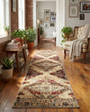 Neptune Elegance Collection Area Rug -  Naiad Runner Burgundy Beige  lifestyle 60