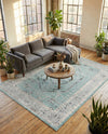 Adriana Terrace Collection Area Rug - Capri (Aqua) Rectangle Aqua  lifestyle 7