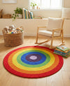 Sunset Isle Wool Braids Collection Area Rug - Paradise Round Multi  lifestyle 63