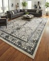 Horizon Collection Area Rug -  Sierra Rectangle Ivory and Gray  lifestyle 29
