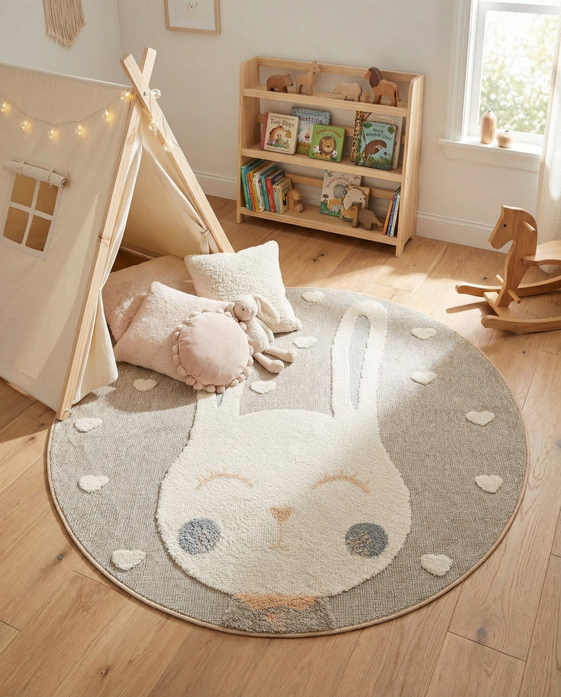 Wonder Tykes Collection Area Rug -  Blisswood Round Peach Blossom  lifestyle 47