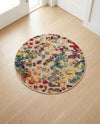 Outdoor Marrakesh Collection Area Rug -  Oujda Round Multi  lifestyle 75