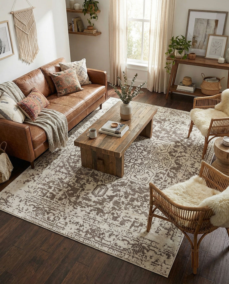 Georgetown Rugs Collection Area Rug - Dupont (White) Rectangle White  lifestyle 12