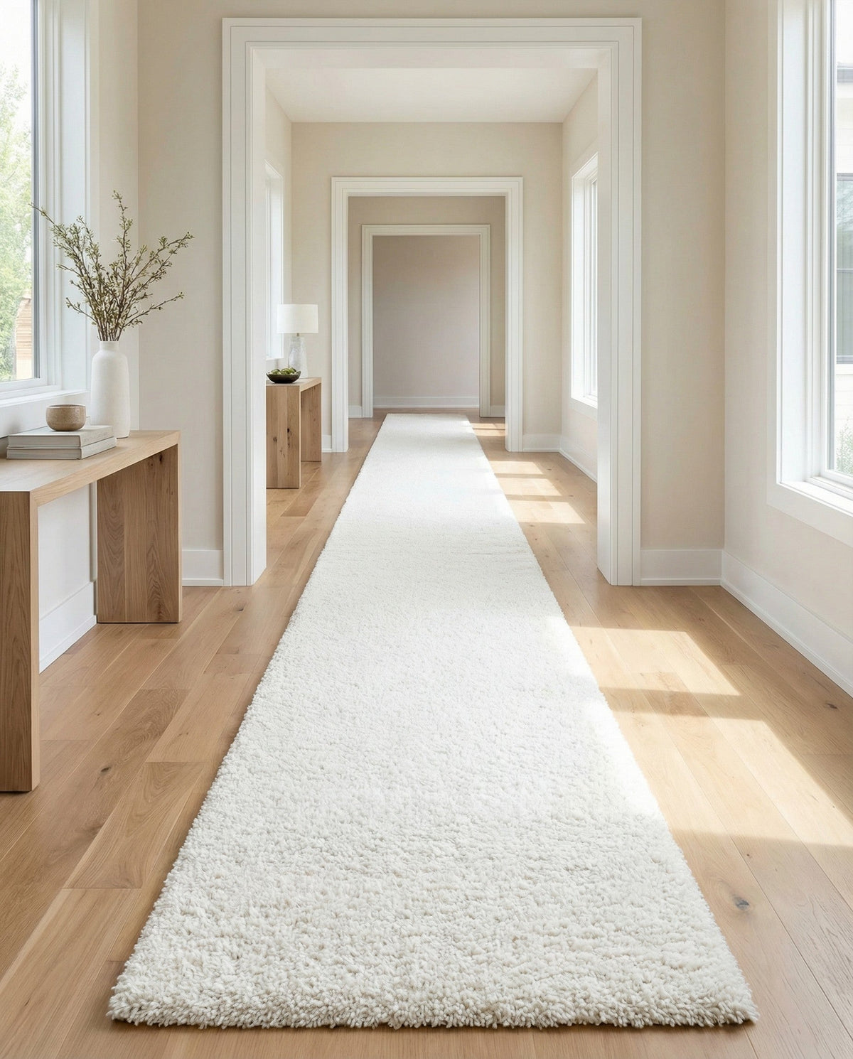 Plush Oasis Collection Area Rug - Serenity (Snow White) Runner Snow White  lifestyle 115