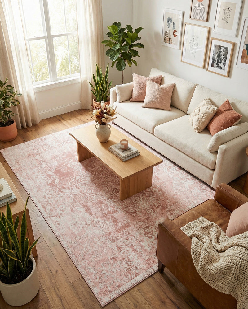 Cambridge Classics Collection Area Rug -  Magdalene (Pink) Rectangle Pink  lifestyle 7