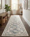 Savannah Elegance Collection Area Rug -  Tybee (Gray Blue) Runner Gray Blue  lifestyle 45