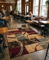 Bistro Lounge Collection Area Rug -  Ristretto Rectangle Multi  lifestyle 25