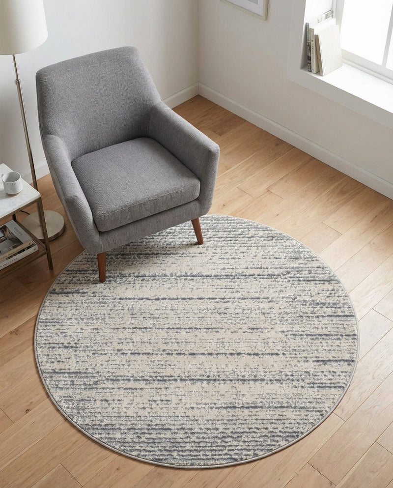 Serenity Sands Collection Area Rug -  Tranquilbay Round Cream  lifestyle 75