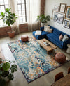 Venetian Tapestry Collection Area Rug - Murano Rectangle Blue  lifestyle 20