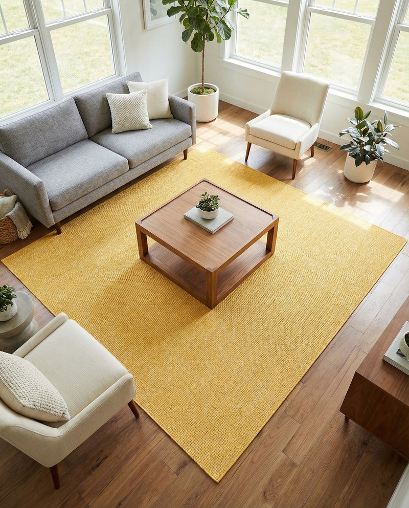 Seaside Serenity Collection Area Rug - Veranda (Corn Harvest Yellow) Square Corn Harvest Yellow  lifestyle 78