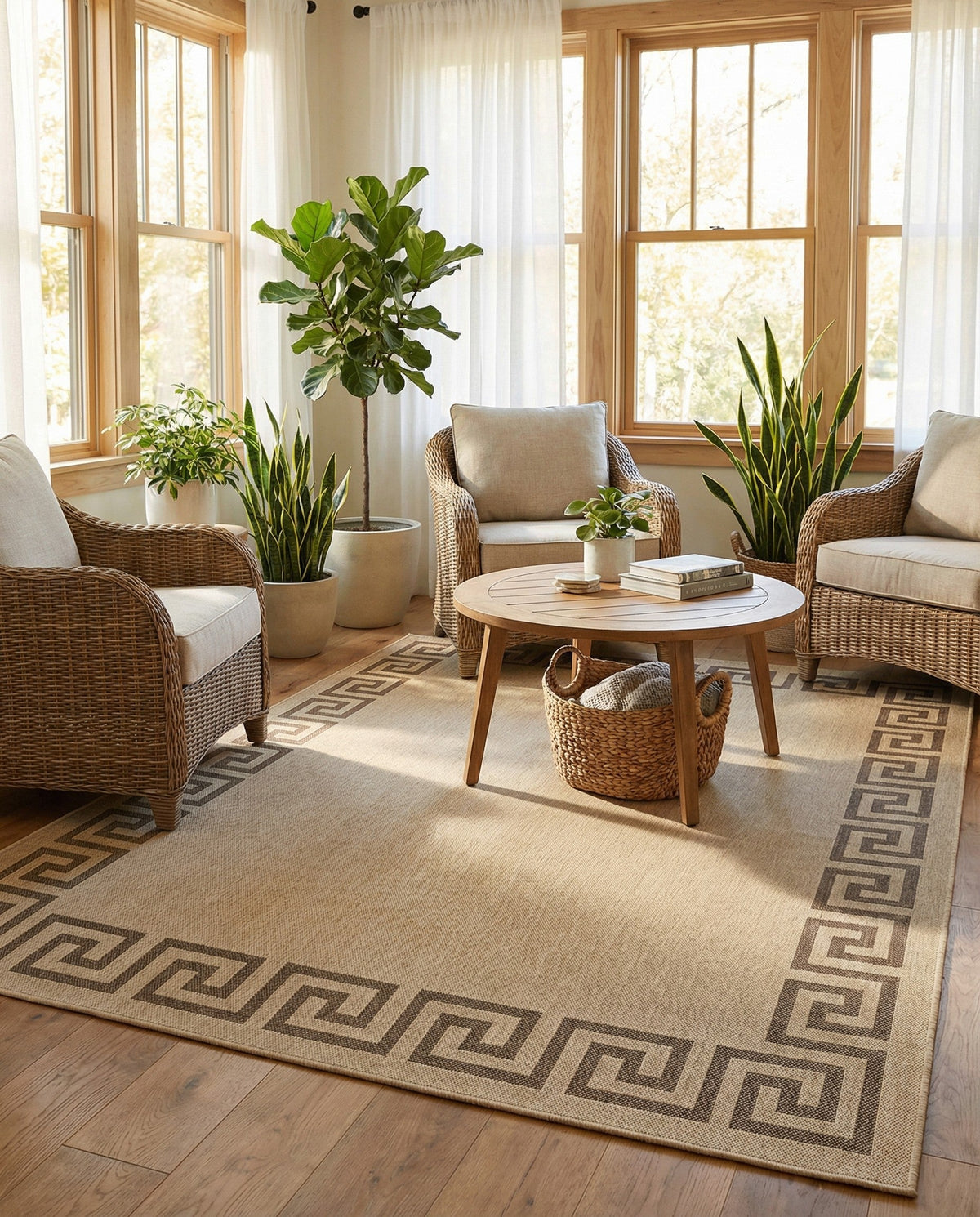 Sahara Sands Collection Area Rug -  Elephantine Rectangle Natural  lifestyle 20