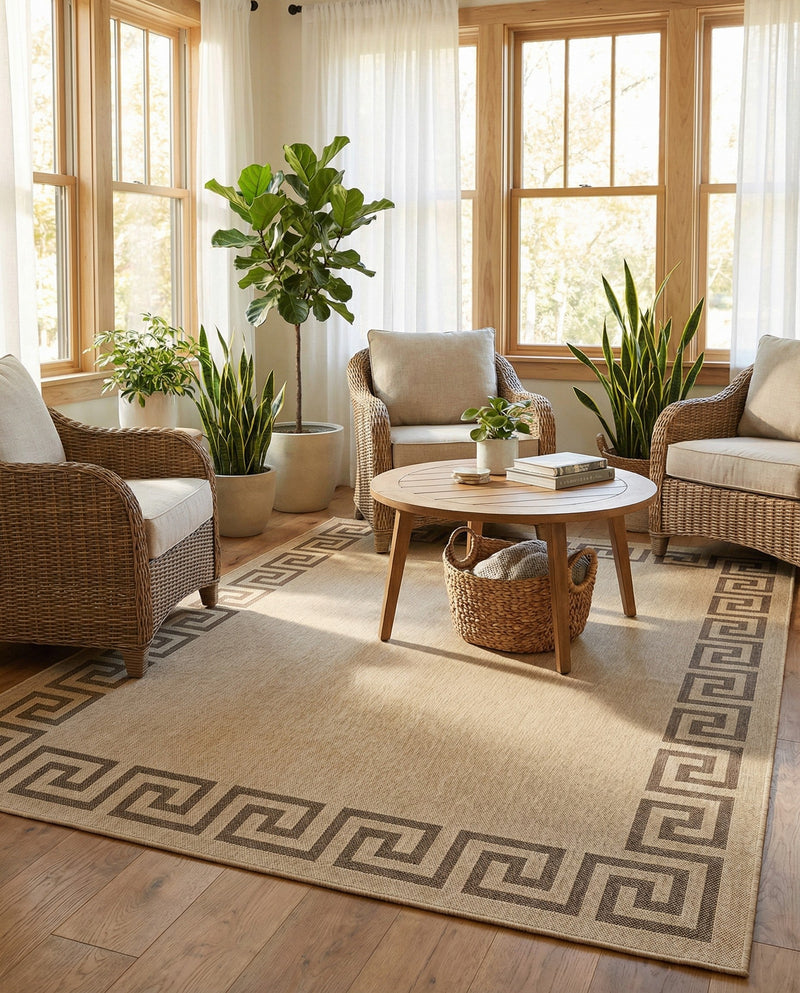 Sahara Sands Collection Area Rug -  Elephantine Rectangle Natural  lifestyle 20