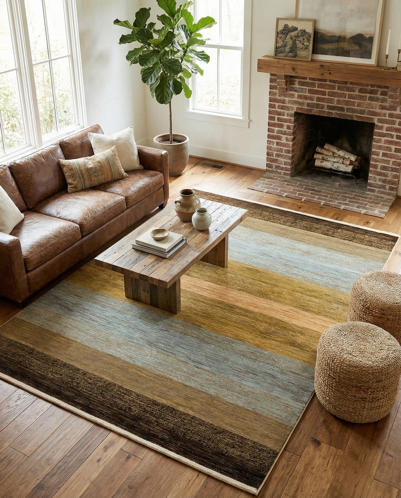 Zagros Oasis Collection Area Rug -  Mehran Rectangle Multi  lifestyle 11