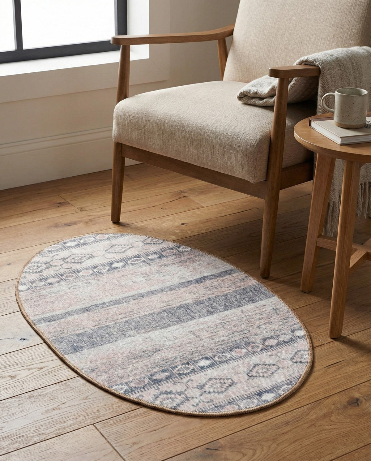 Heritage Elegance Collection Area Rug -  Edinburgh Oval Gray  lifestyle 146